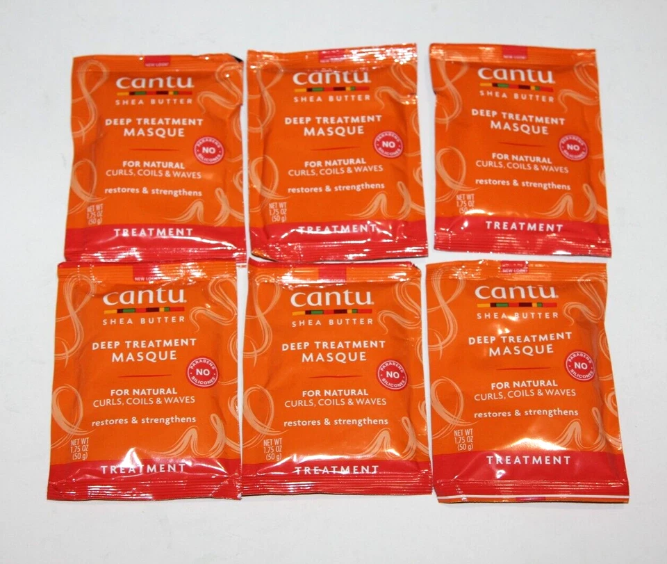 LOTE (6) CANTU TRATAMIENTO PROFUNDO MASCARILLA MANTECA DE KARITÉ SOBRE VIAJE 1,75 OZ Foto 1 de 1