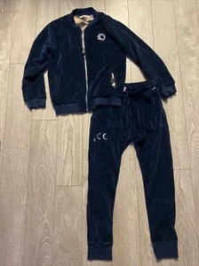 Munster velour sweatsuit zip up velvet jacket pants moon blue leapard GIRLS 10 - Picture 1 of 9