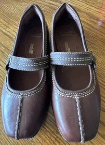 Clarks Damen Haydn Maize Mary Jane Schuhgröße 6,5 M braun Leder flach - Bild 1 von 9