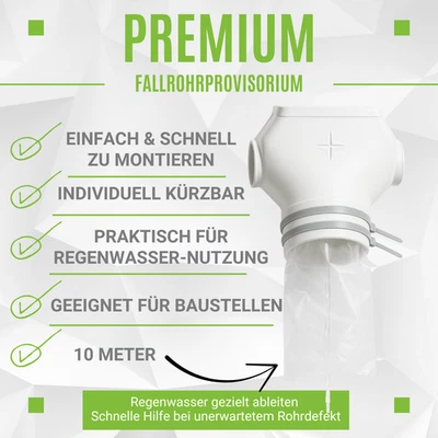 10 Metre Downpipe Temporary Gutter Hose Downpipe Replacement Downpipe Hose - Image 1 of 4