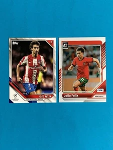 Lotto carte calcio Joao Felix 2022 Topps + 2024-24 Donruss Optic Portogallo Atletico - Foto 1 di 2
