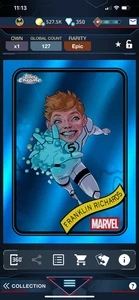 DIGITAL Topps Marvel Collect Chrome 2025 Franklin Richards LE Base Blue 299cc - Picture 1 of 2
