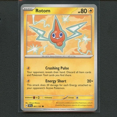 Pokémon TCG SV08: Surging Sparks #061/191 Rotom Regular - Image 1 of 2