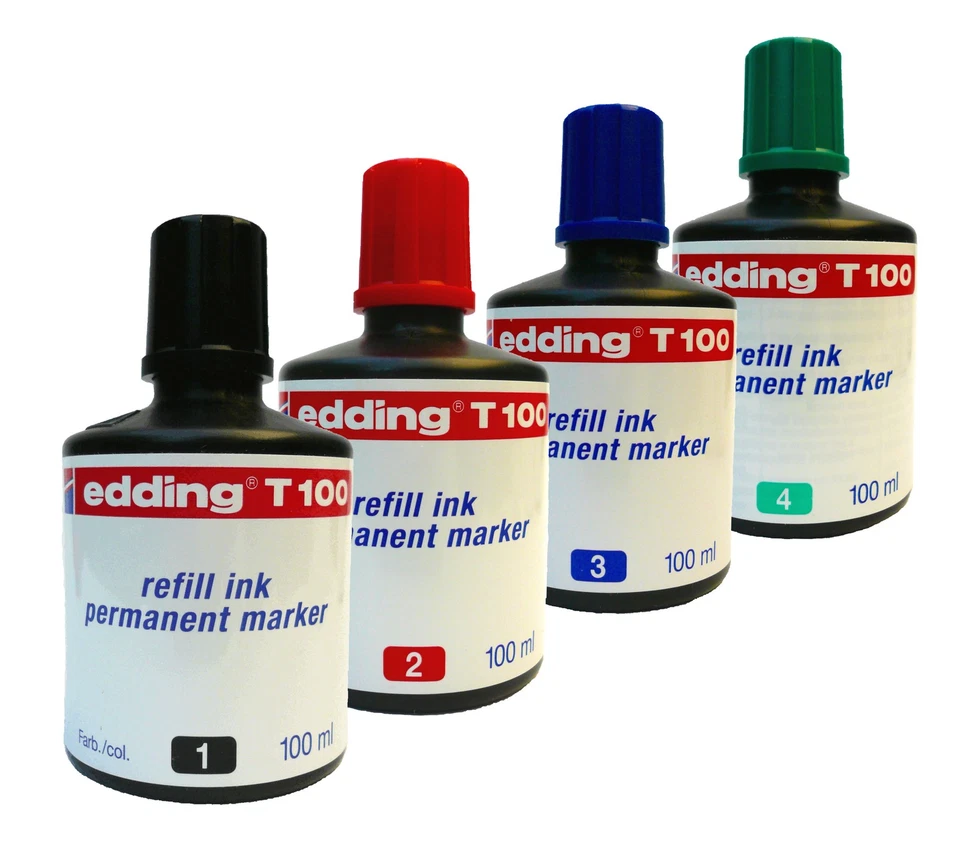 Edding T100 Nachfüll-Tusche/Tinte refill ink permanent marker 100 ml ALLE Farben - Bild 1 von 1