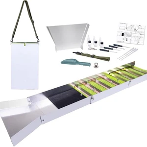 20pc Complete Gold Panning &Prospecting Kit with 50" Folding Sluice Box Aluminum - Picture 1 of 11