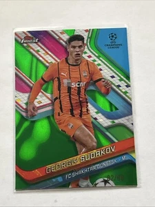 2025 Topps Finest UEFA CC Lava Verde #40 Georgiy Sundakov/99!!! ¡LQQK!!! - Imagen 1 de 3