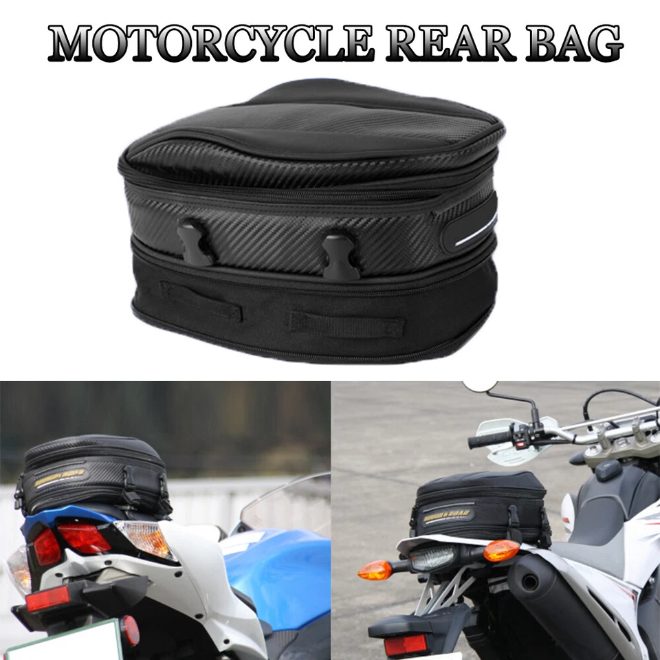 Bolsa de transporte impermeable para el hombro con casco de sillín trasero asiento trasero 10L para motocicleta Foto 1 de 4