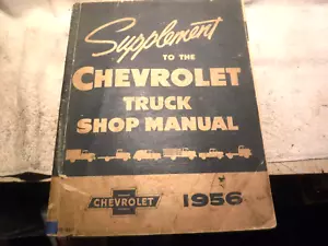 1956 CHEVROLET TRUCK Dealership Shop Manual - Good Original - P/U Panel Larger - Afbeelding 1 van 6