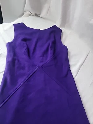 VESTIDO DE COLECCIÓN AÑOS 60 TEJIDOS POR CAMELÓN FUNDA ONDULANTE REAL PÚRPURA HOMBRES LOCOS Foto 1 de 4