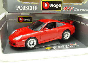 Burago 1/18 - Porsche 911 996 Carrera GT3 1997 Rouge