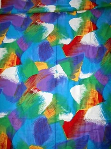 2+ Yds Vtg Cotton Screen Print Fabric 84"x 42" CRANSTON Schwartz Liebman U.S.A. - Picture 1 of 8