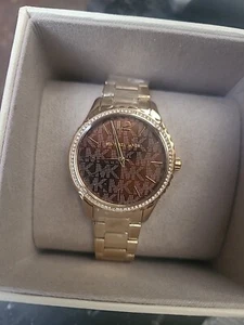 Michael Kors Ladies Watch Layton 38mm Brown/Gold, MK7296 - Picture 1 of 5
