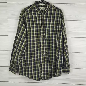 Orvis Men's Long Sleeve Button Up Shirt Blue Green Plaid Pocket L - Picture 1 of 6