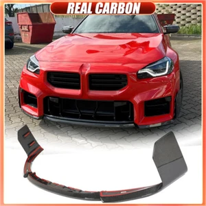 Fit For BMW G87 M2 Coupe 2022-24 REAL CARON Front Bumper Lip Spoiler Splitters - Picture 1 of 11