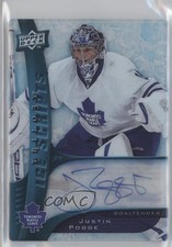 2009-10 Upper Deck Trilogy Ice Scripts Justin Pogge #IS-JP Auto