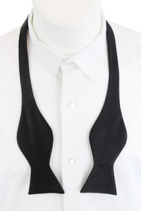 SUITSUPPLY Bow Tie Men's 93 X 7.4 CM Silk Self Tied Adjustable Black