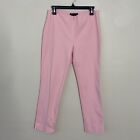 Peace Of Cloth Jasmine Pant Women's Size 4 Pink Ankle Stretch Cotton Front Zip