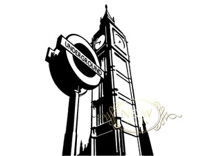 Big Ben London City Underground United Kingdom Wall Window Vinyl STICKER - Picture 1 of 5