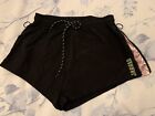 Jaggad Women’s Black Shorts Unique Side Zipper Detail Drawstring Ladies Gym Med