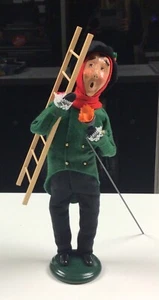 1995 Byers Carolers Weihnachtslieder Mann mit Leiter und Gaslampe Feuerzeug Fackel - Bild 1 von 3