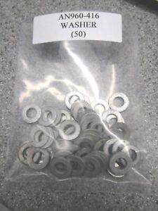 AN960-416 Flat Washer 1/4 X 1/2" Steel NOS - Lot of 50