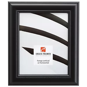 Craig Frames Dakota, 1.75" Satin Black Picture Frame - Picture 1 of 11