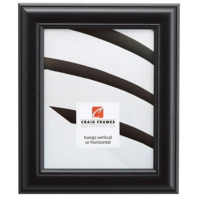 Craig Frames Dakota, 1.75" Satin Black Picture Frame - Image 1 of 4