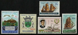 Mozambique 1961/63/67/72 - Ships - Sc#450-452-454-478-503 Lot of 5 Mint MNH VF - Picture 1 of 2