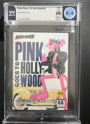 9.8 A+ Pink Goes To Hollywood WATA Factory Sealed Brand NEW Sega Genesis - Image 1 of 2