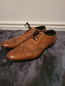 Gordon Rush Italy Brown Leather Wingtip Lace Up Oxfords Shoes Size 13 Men - Picture 1 of 10