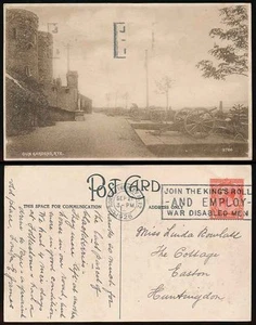 GB SLOGAN CANCEL 1926 KINGS ROLL...PPC GUN GARDENS RYE...FINCHLEY MACHINE - Picture 1 of 1