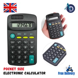 Electronic Pocket Calculator Home Office School 8 Digits Display inc Batteries - Picture 1 of 6