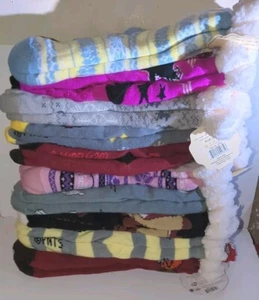 Holidays Sherpa Lined Slipper Socks (Lot Of 10) New With Tags One Size - Picture 1 of 11
