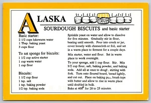 Alaska Sauerteigkekse und grundlegendes Starterrezept (6 x 4 Zoll) Postkarte - Bild 1 von 3