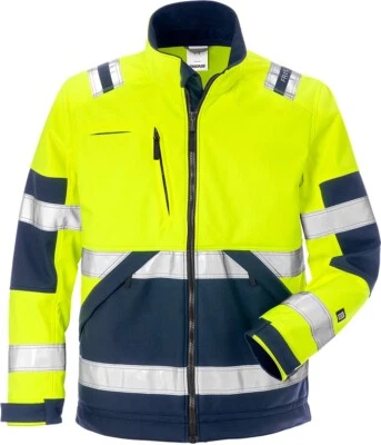 Fristads Warnschutz-Jacke High Vis Softshell-Jacke Kl. 2 4083 WYH Warnschutz-Gel - Bild 1 von 2