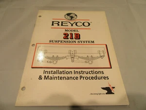 Reyco 21B Suspension System Installation and Maintenance Manual Instruction Book - Picture 1 of 4