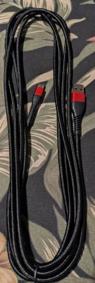 10Ft  Micro USB Data Sync Charger Charging Nylon Braided Cable Cord. 3 Pack.  - Image 1 of 4