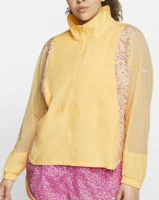 Nike Womens Jacket XL Yellow Icon Clash Running Lightweight Packable CU8416-795 - Image 1 of 4