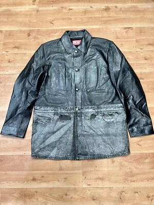 Chaqueta de cuero Diesel para hombre Foto 1 de 4