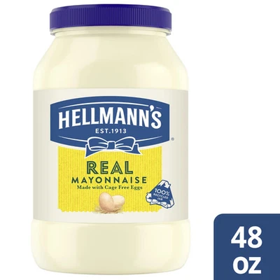Hellmann's Real Mayonnaise, Sandwich Spread Condiments, 48 oz Jar free shipping. - Image 1 of 4