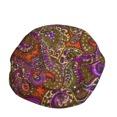 Vntg Amy New York Paisley Beret Hat Wool Tapestry Boho 60s G Fox Co Mod Retro - Image 1 of 3