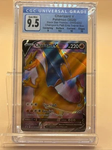 CGC 9.5 Charizard V Gem Mint Pokemon 2020 Black Star Promos Champions Path ETB - Picture 1 of 4