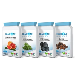 CANDIDA DETOX CLEANSE: GSE, Wormwood, Black Walnut, Cloves 4x90 Capsules - Picture 1 of 8