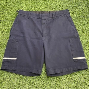 FedEx Stan Herman Abbigliamento da Lavoro Pantaloncini Cargo Uomo 38R-095 Blu Navy Strisce Riflettenti - Foto 1 di 13
