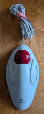 Logitech Marble Mouse USB White Model T-BB14 Wired Tested - Image 1 of 4