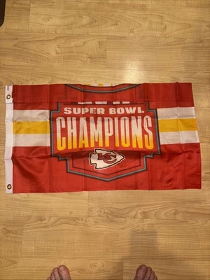 Kansas City Chiefs Super Bowl LVII Championship 4 COLORES Bandera 🔥!!️ Coleccionista #10 Foto 1 de 3