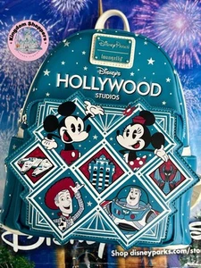 2025 Disney Parks Hollywood Studios Mickey & Minnie Mini Loungefly Backpack NWT - Picture 1 of 5
