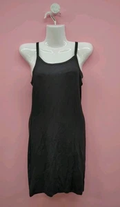 Vestido Victoria Secret Luxe Acanalado Modal Mini Sin Mangas Pequeño Negro - Imagen 1 de 7