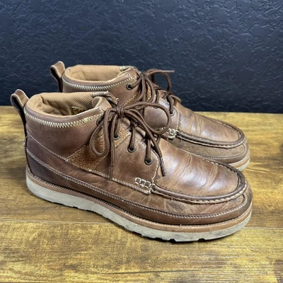 Twisted X Oiled Western Leather Moc Toe Shoes Mens Size 10 Brown Chukka - Image 1 of 4