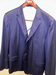 Hickey Freeman Navy Blazer 50R Super 130s Wool. - Picture 1 of 3